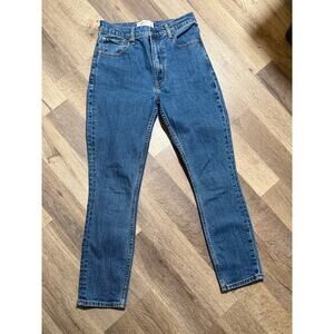 Abercrombie & Fitch High Rise Skinny Jeans Womens 2 Blue Stretch Denim